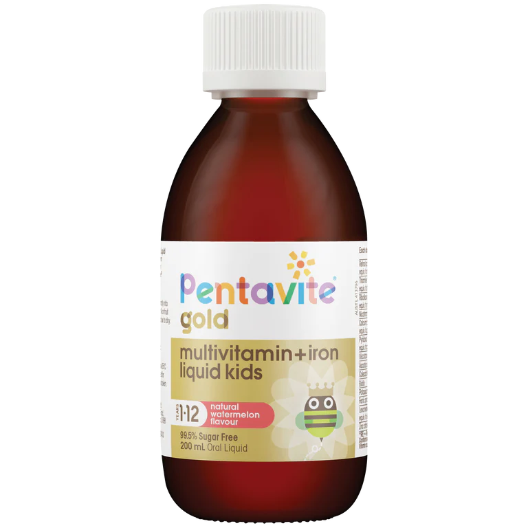 Vitamin tổng hợp và sắt cho bé dạng lỏng Pentavite Multivitamin + Iron Kids Liquid HB10