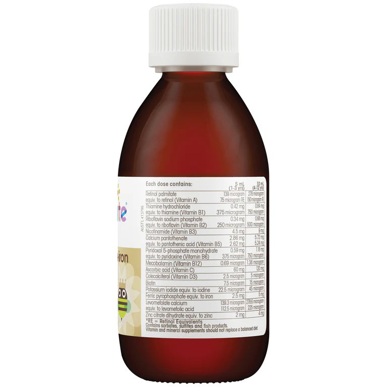 Vitamin tổng hợp và sắt cho bé dạng lỏng Pentavite Multivitamin + Iron Kids Liquid HB10